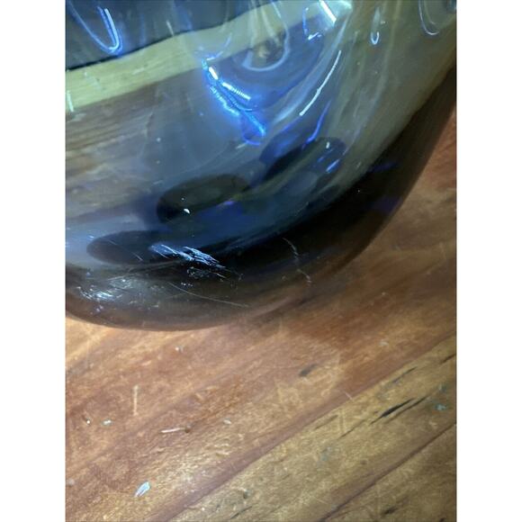 Glass Blown Bowl Adam Jablonski Style Ruffled Glass Art / Multicolored - Picture 8 of 8